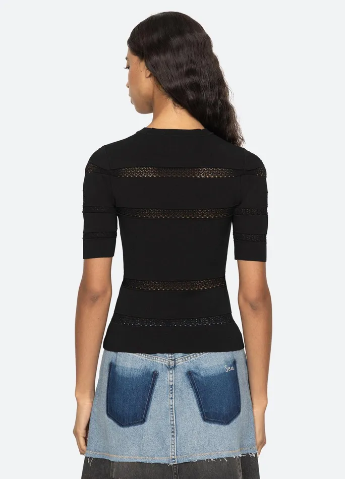 Women Tops Sea New York Devon SS Top Black