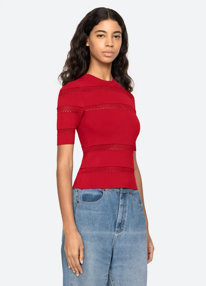 Women Tops Sea New York Devon SS Top Black