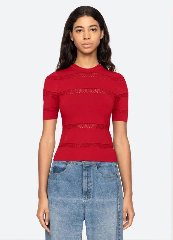 Women Tops Sea New York Devon SS Top Black