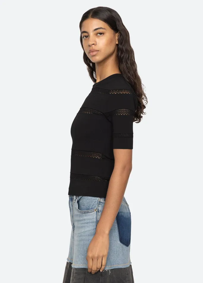 Women Tops Sea New York Devon SS Top Black