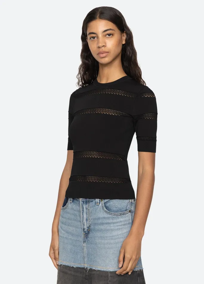 Women Tops Sea New York Devon SS Top Black
