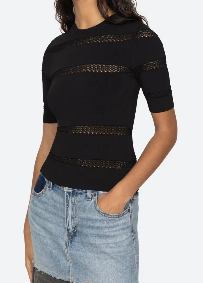 Women Tops Sea New York Devon SS Top Black
