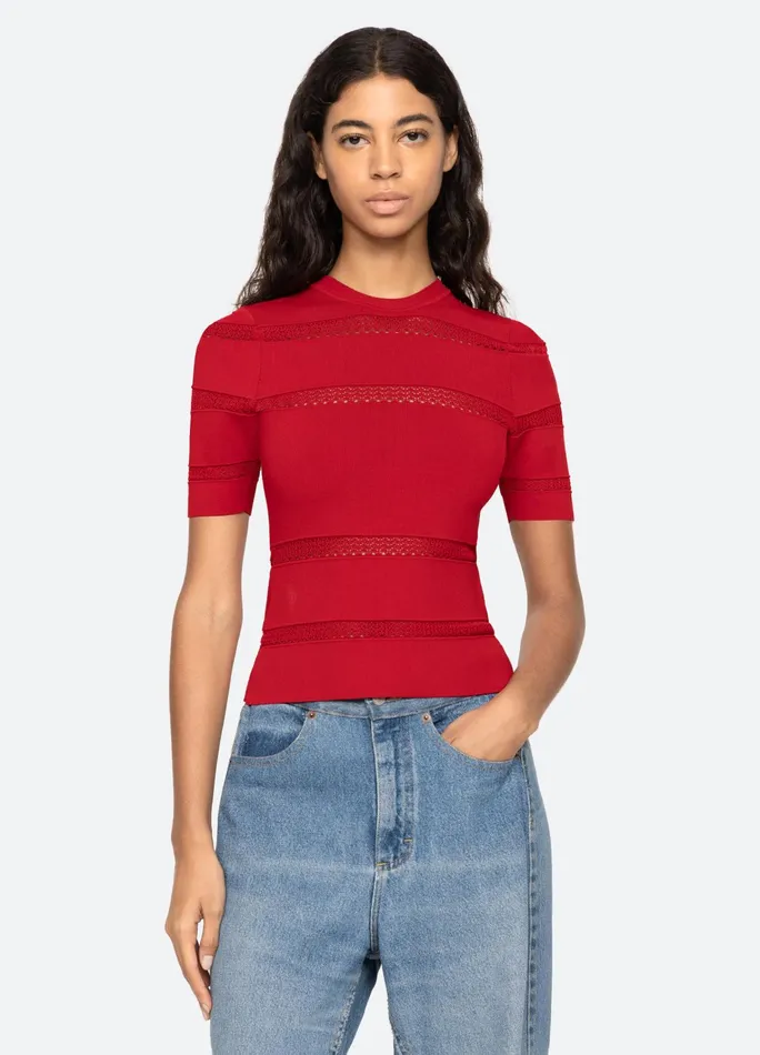 Women Tops Sea New York Devon SS Top Black