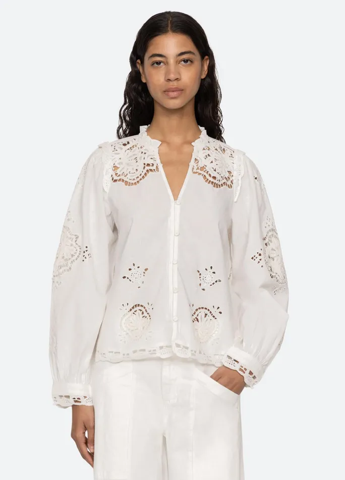 Women Tops Sea New York Edith Top White
