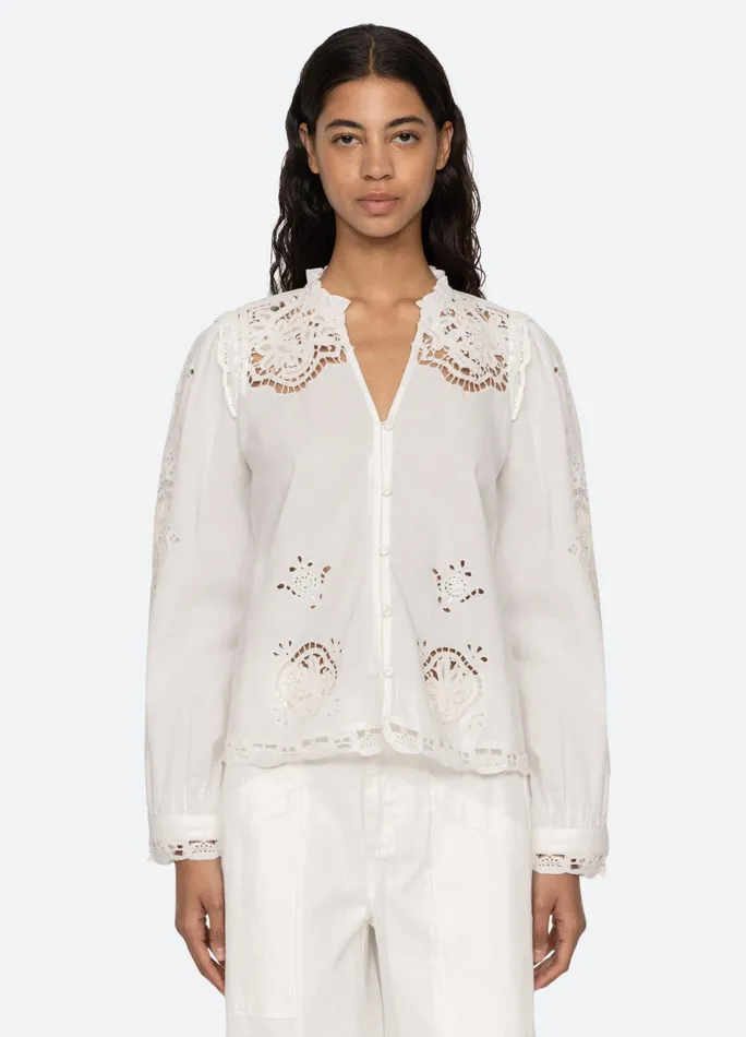 Women Tops Sea New York Edith Top White