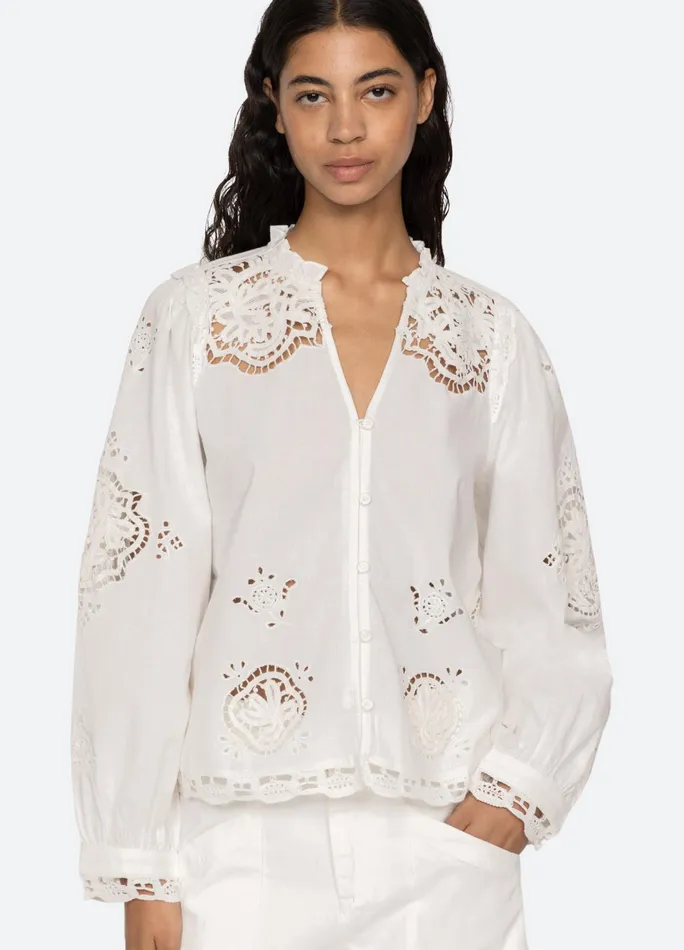 Women Tops Sea New York Edith Top White