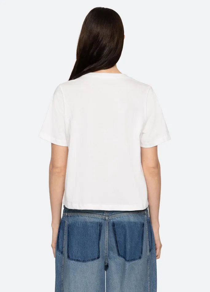 Women Tops Sea New York Howdy TShirt White