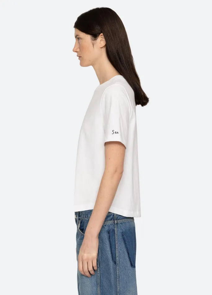 Women Tops Sea New York Howdy TShirt White