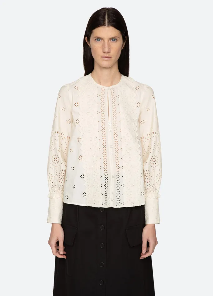 Women Tops Sea New York Lainey LS Top Cream
