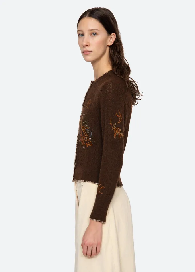 Women Tops Sea New York Martha Cardigan Brown