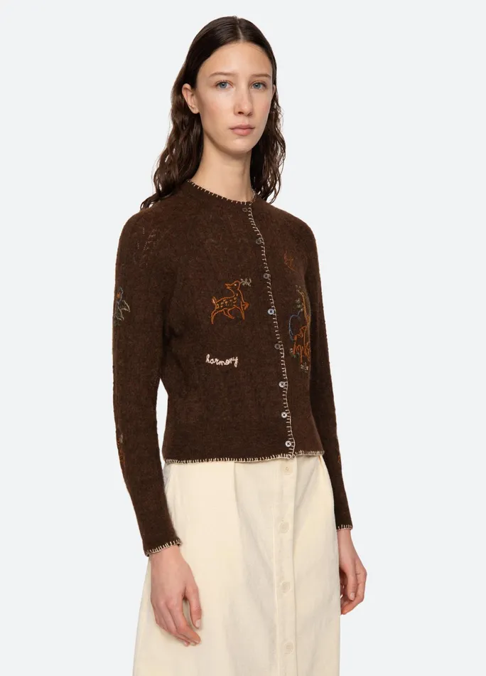 Women Tops Sea New York Martha Cardigan Brown