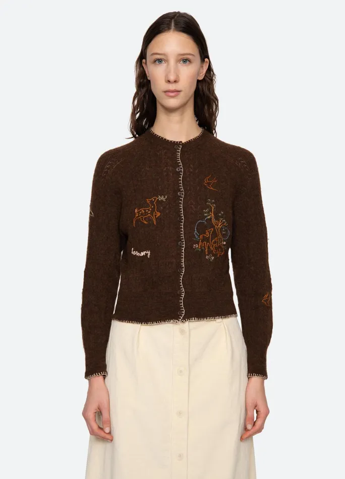Women Tops Sea New York Martha Cardigan Brown
