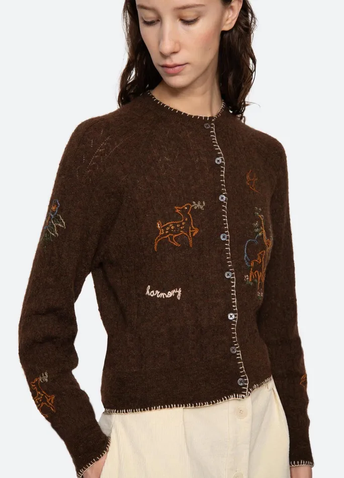 Women Tops Sea New York Martha Cardigan Brown