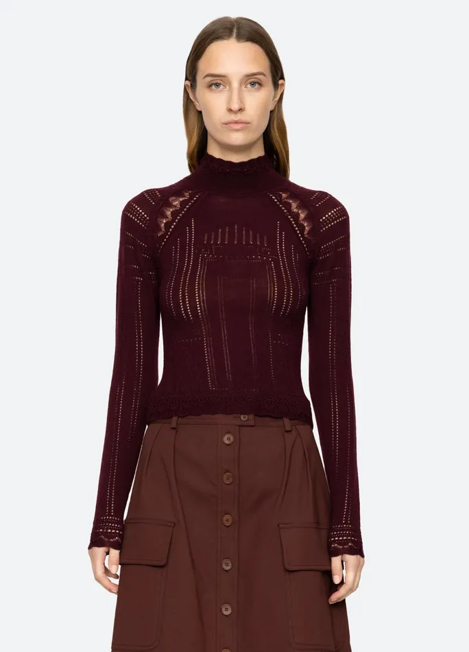 Women Tops Sea New York Paxton Turtleneck Burgundy