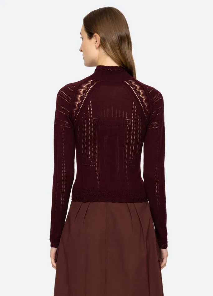 Women Tops Sea New York Paxton Turtleneck Burgundy