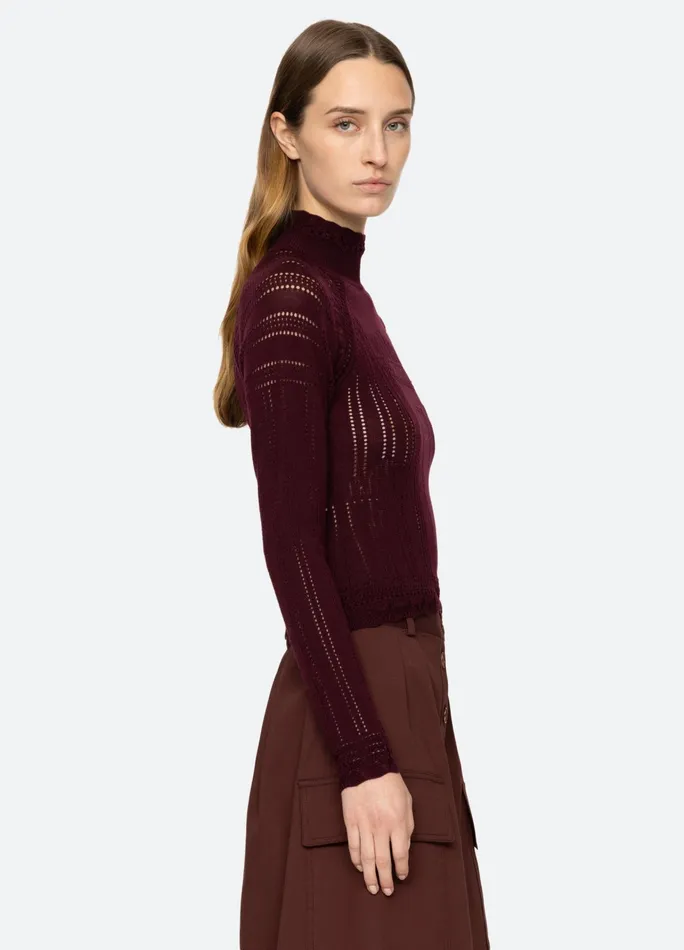 Women Tops Sea New York Paxton Turtleneck Burgundy