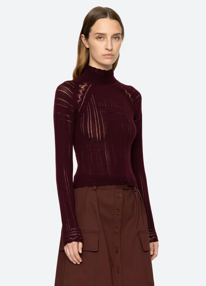 Women Tops Sea New York Paxton Turtleneck Burgundy