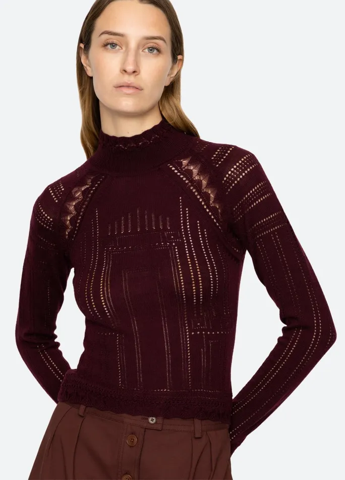 Women Tops Sea New York Paxton Turtleneck Burgundy