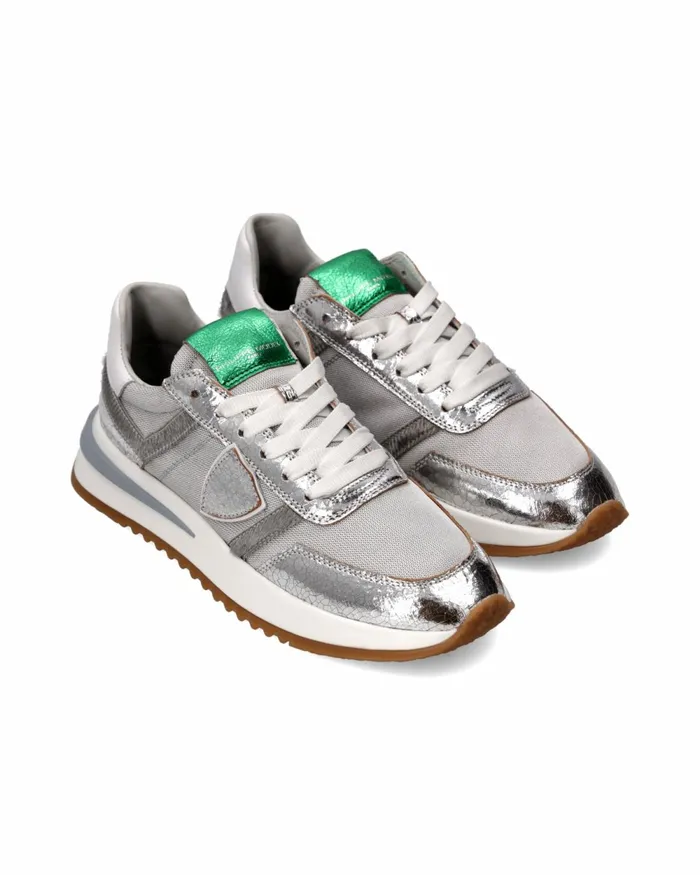 Women Tropez 21 Sneakers Silver Shoes Philippe Model Paris Casual