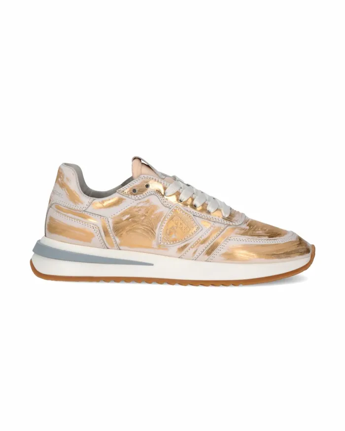 Women Tropez 21 Sneakers WhiteGold Shoes Philippe Model Paris Casual