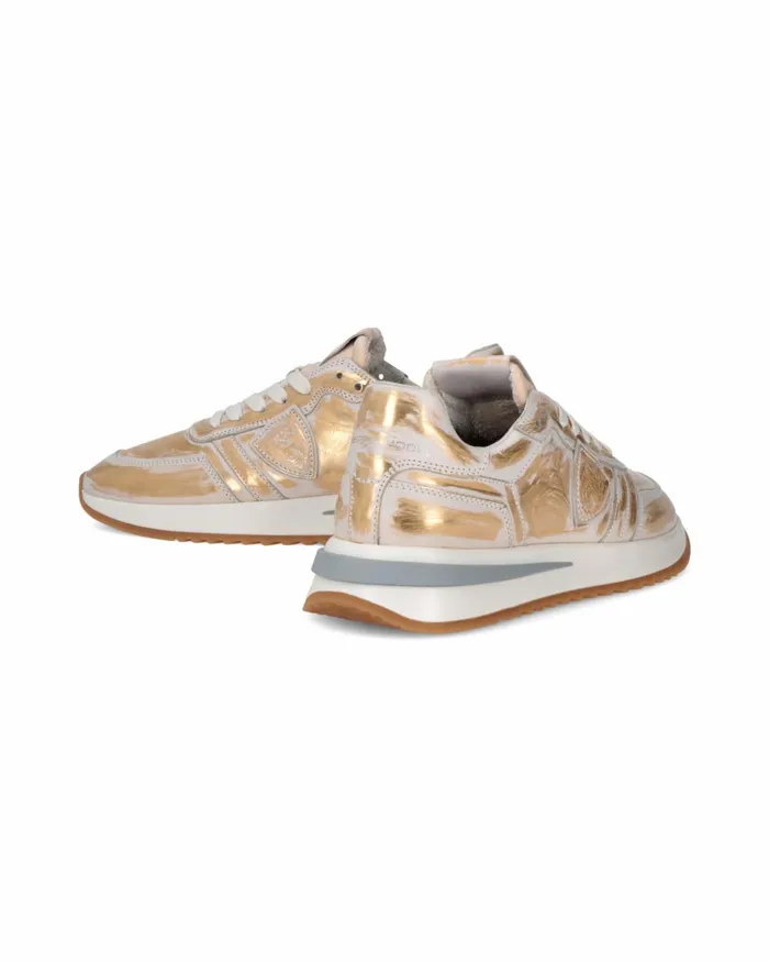 Women Tropez 21 Sneakers WhiteGold Shoes Philippe Model Paris Casual