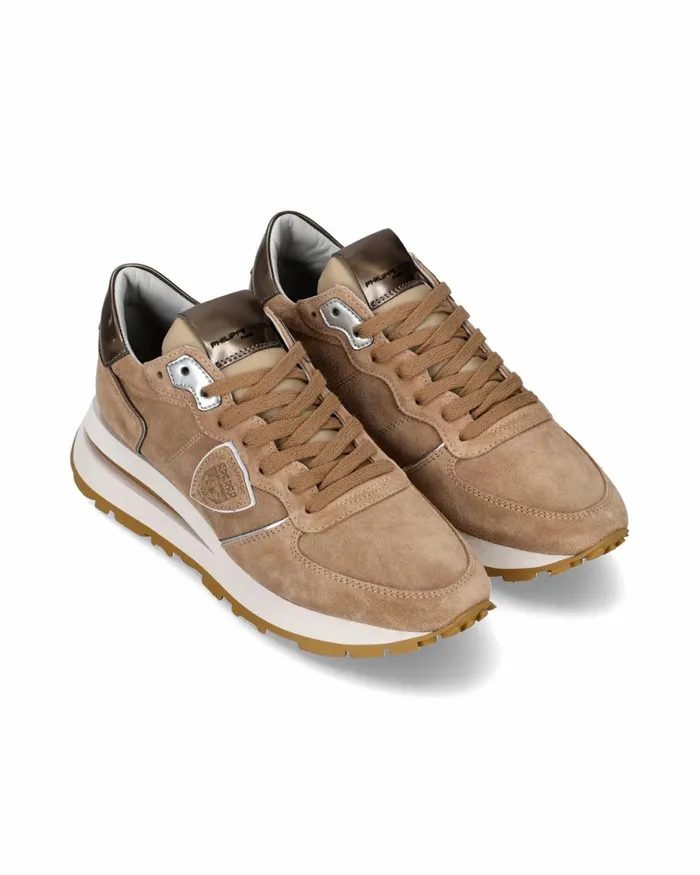 Women Tropez Haute Sneakers Beige Shoes Paris Philippe Model Paris Running