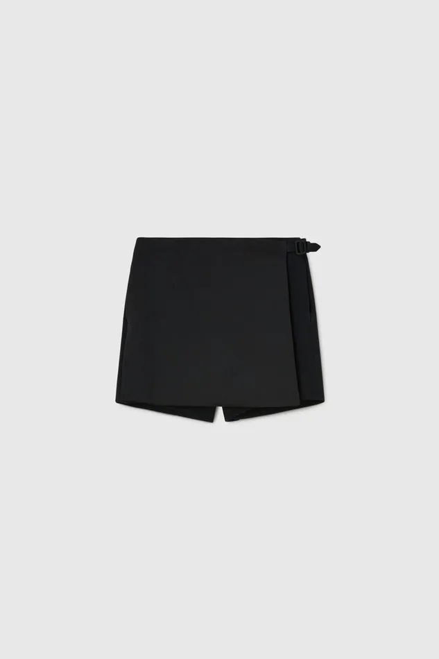 Women Trousers Ermanno Scervino Black Cady Mini Skirt With Pants 8211 Ermanno Scervino Black Women Trousers Ermanno Scervino Black Cady Mini Skirt With Pants 8211 Ermanno Scervino Black