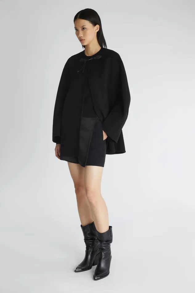 Women Trousers Ermanno Scervino Black Cady Mini Skirt With Pants 8211 Ermanno Scervino Black