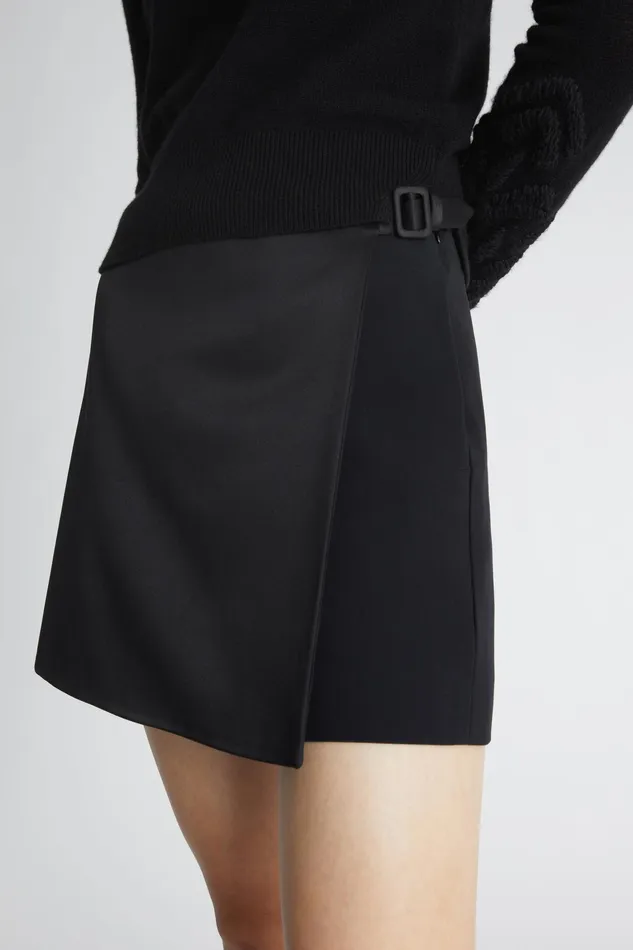 Women Trousers Ermanno Scervino Black Cady Mini Skirt With Pants 8211 Ermanno Scervino Black