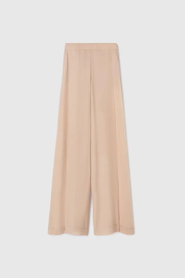 Women Trousers Ermanno Scervino Designer Pink Silk Palazzo Trousers 8211 Ermanno Scervino Brown Women Trousers Ermanno Scervino Designer Pink Silk Palazzo Trousers 8211 Ermanno Scervino Brown