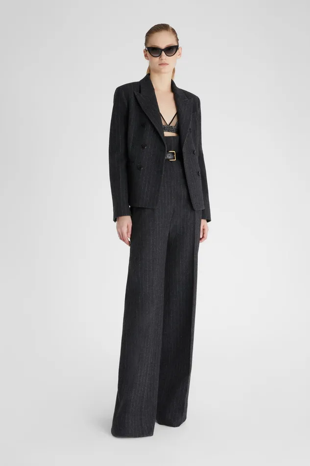 Women Trousers Ermanno Scervino Designer Wool Bootcut Trousers With Waistband 8211 Ermanno Scervino