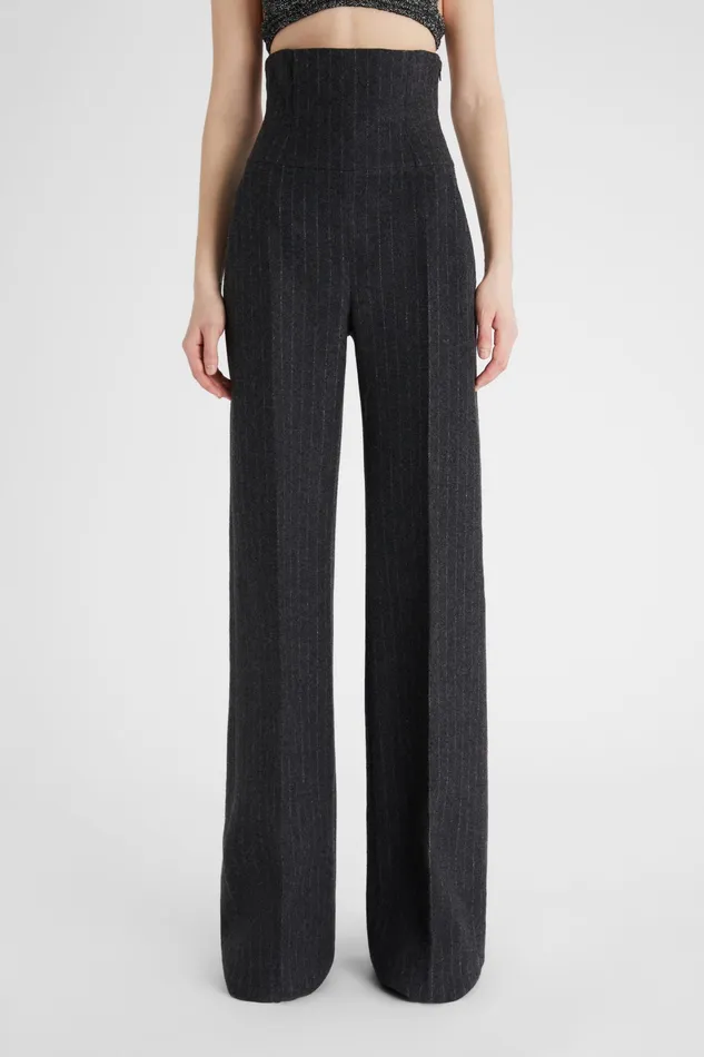Women Trousers Ermanno Scervino Designer Wool Bootcut Trousers With Waistband 8211 Ermanno Scervino