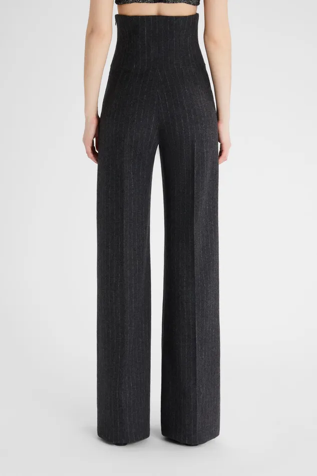 Women Trousers Ermanno Scervino Designer Wool Bootcut Trousers With Waistband 8211 Ermanno Scervino