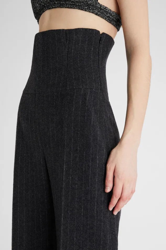 Women Trousers Ermanno Scervino Designer Wool Bootcut Trousers With Waistband 8211 Ermanno Scervino