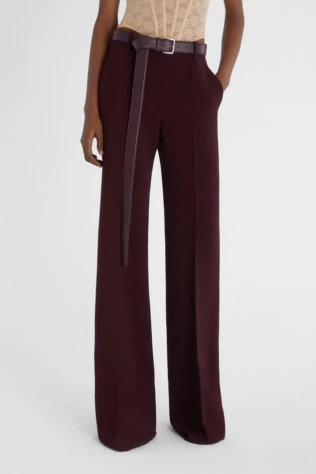 Women Trousers Ermanno Scervino Elegant Bordeaux Bootcut Pants For Women 8211 Ermanno Scervino Bordeaux