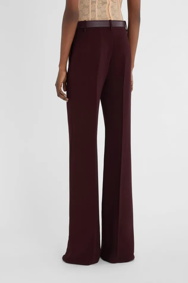 Women Trousers Ermanno Scervino Elegant Bordeaux Bootcut Pants For Women 8211 Ermanno Scervino Bordeaux