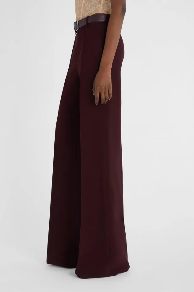 Women Trousers Ermanno Scervino Elegant Bordeaux Bootcut Pants For Women 8211 Ermanno Scervino Bordeaux