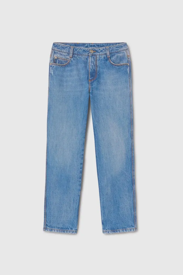 Women Trousers Ermanno Scervino Straightcut Denim Trousers Blue Denim