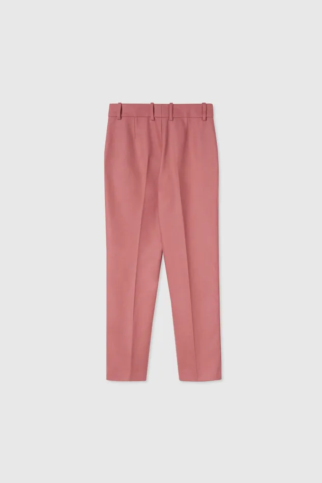 Women Trousers Ermanno Scervino Straightcut Trousers In Cool Wool Pink