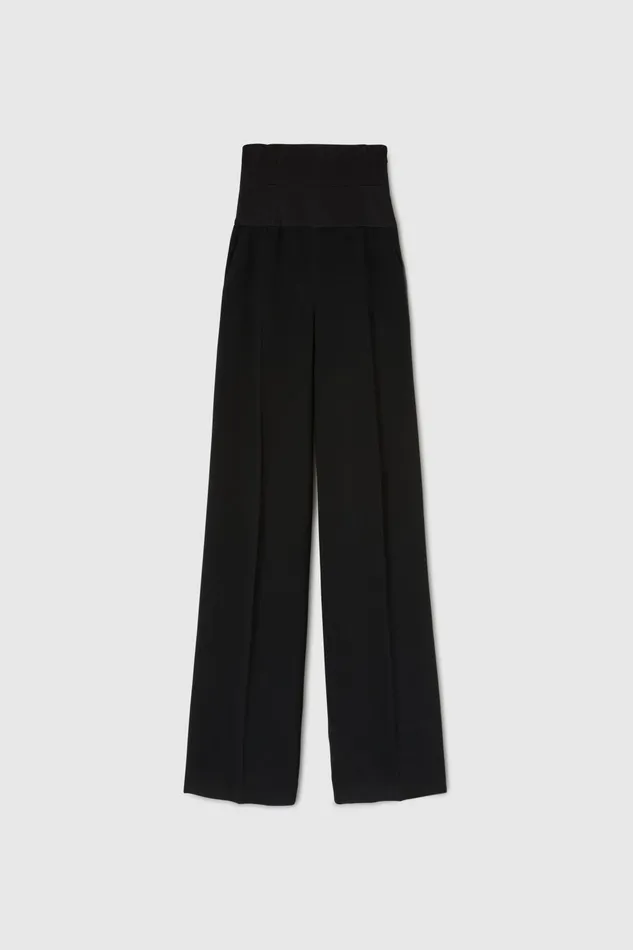 Women Trousers Ermanno Scervino Women039s Highwaisted Black Palazzo Pants 8211 Ermanno Scervino Black Women Trousers Ermanno Scervino Women039s Highwaisted Black Palazzo Pants 8211 Ermanno Scervino Black