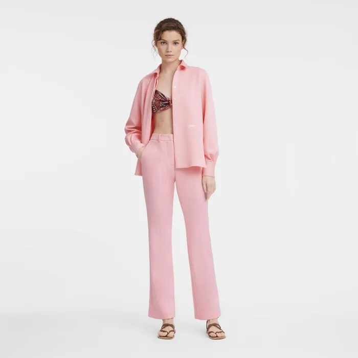 Women Trousers Pink Longchamp Trousers and Shorts