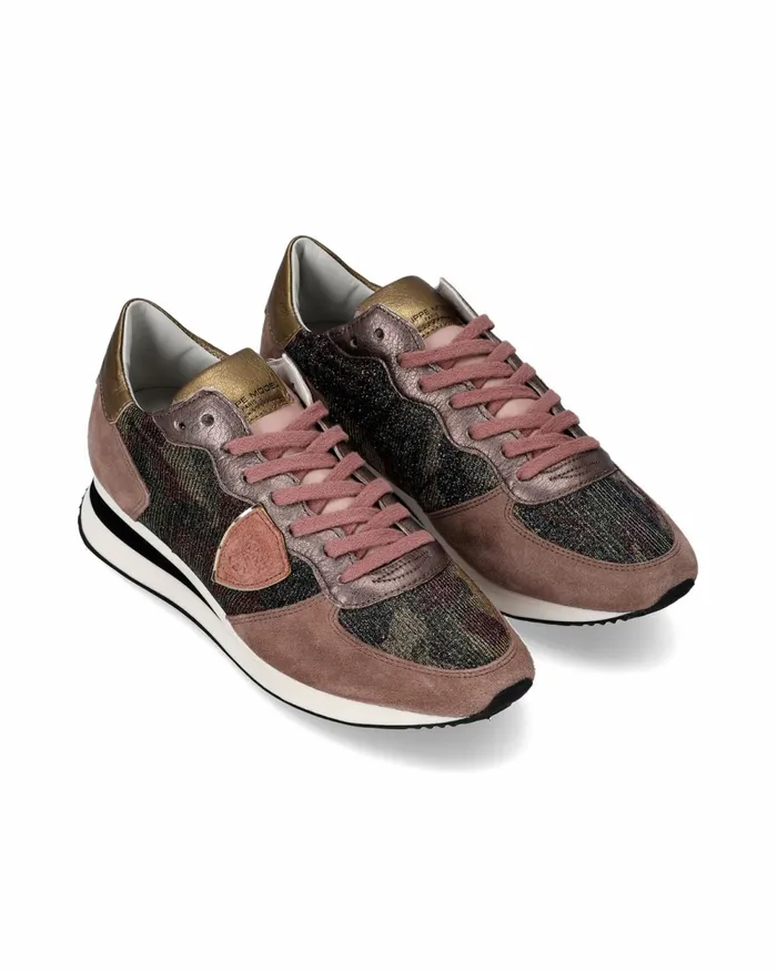 Women Trpx Sneakers Brown Low Shoes Philippe Model Paris Casual
