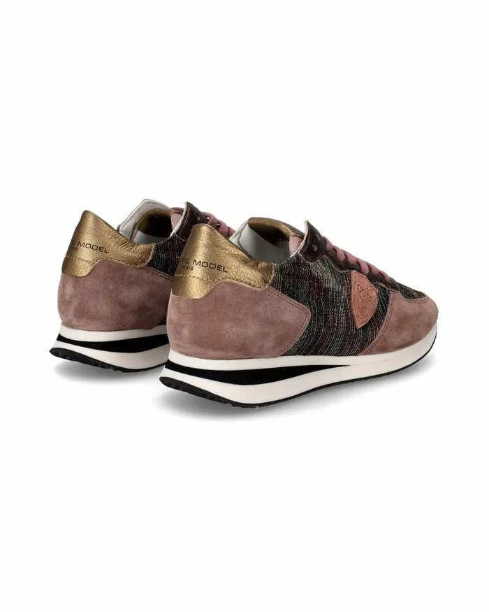 Women Trpx Sneakers Brown Low Shoes Philippe Model Paris Casual