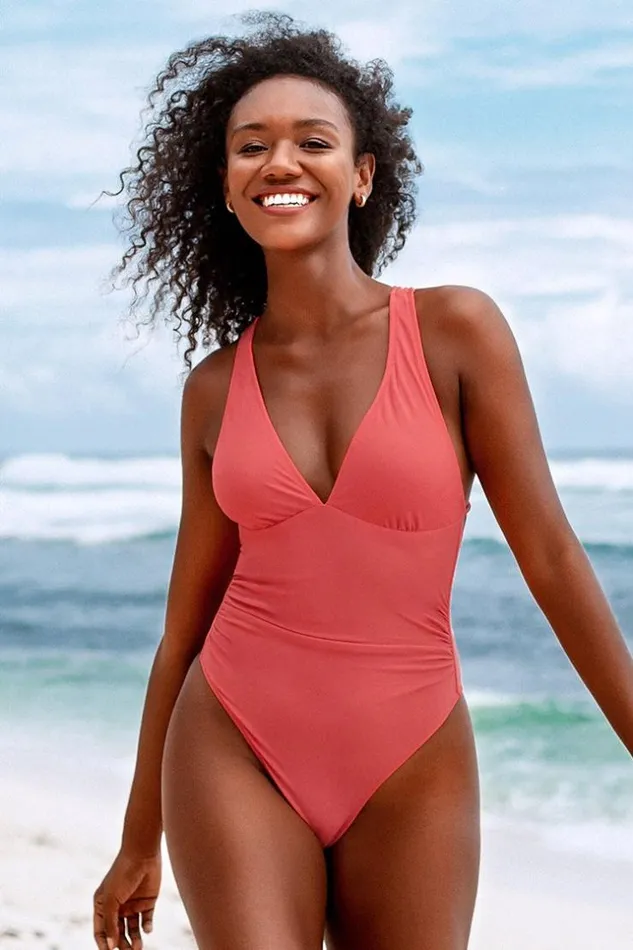Women Tummy Control Swimsuits Cupshe Braided Back And Strappy One Piece Swimsuit Coral Women Tummy Control Swimsuits Cupshe Braided Back And Strappy One Piece Swimsuit Coral