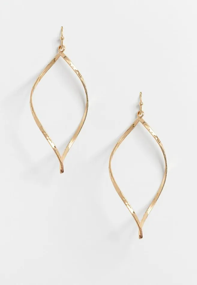 Women Twisted Drop Hoop Earrings Maurices Jewelry