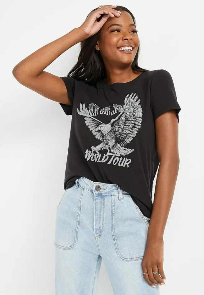 Women Usa World Tour Graphic Tee Maurices Tops