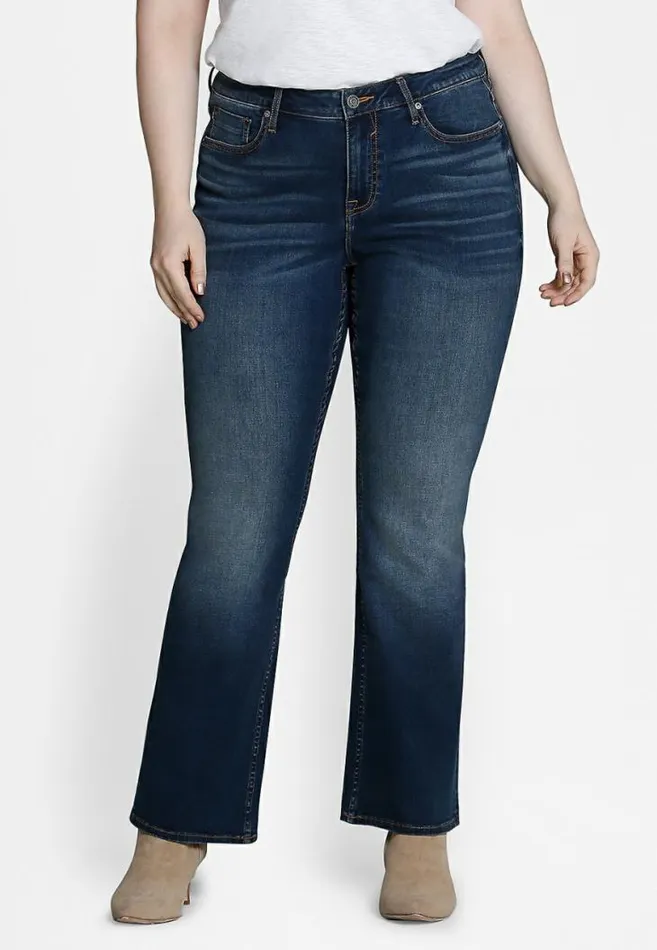 Women Vigoss Jagger Dark Wash Bootcut Jean Maurices Plus Jeans