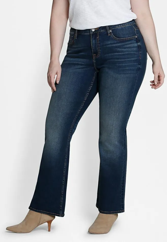 Women Vigoss Jagger Dark Wash Bootcut Jean Maurices Plus Jeans