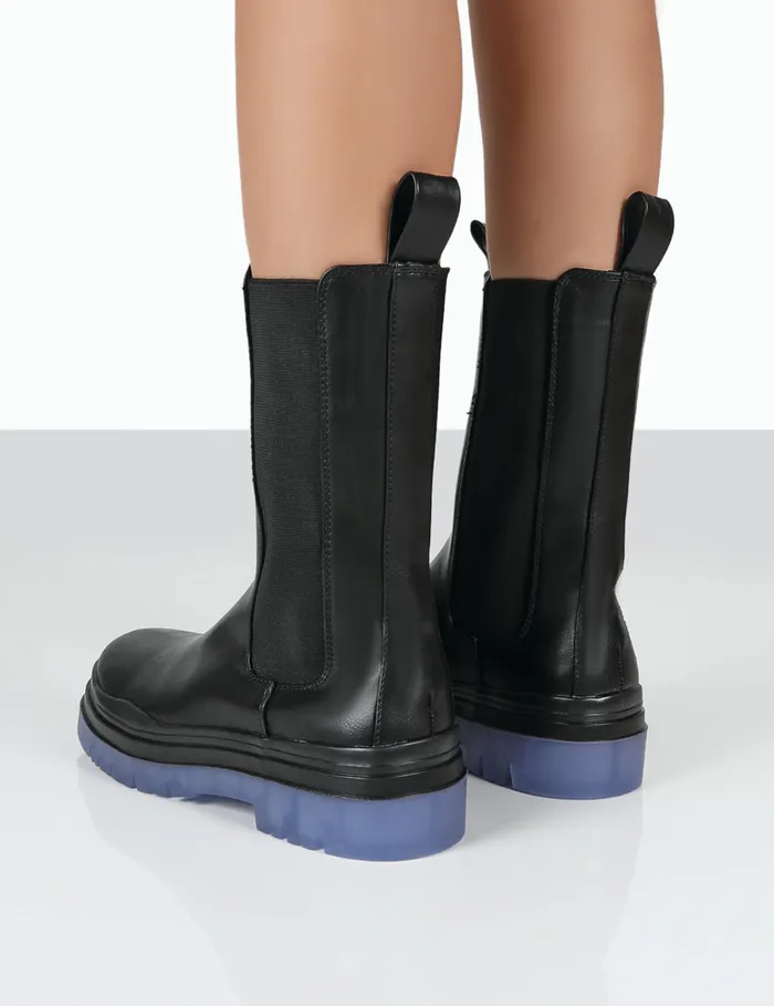 Women Winter Wide Fit Black Ankle Chelsea Boots Black Public Desire Wide Fit Boots
