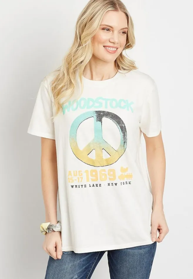Women Woodstock Oversized Graphic Tee Maurices Tops